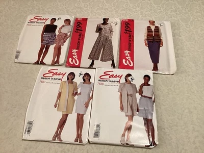 Lot - 5 McCalls Stitch-n-Save Patterns Skirt Culottes Fitted Dress Jacket Size B - Image 1 of 4