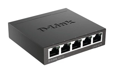 D-Link Ethernet Switch, 5 Port Gigabit Unmanaged Metal Desktop Plug and Play Com - Image 1 of 4