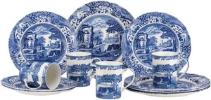 Spode Blue Italian 12-Piece Dinnerware Set | Set, Blue, White  - Picture 1 of 8
