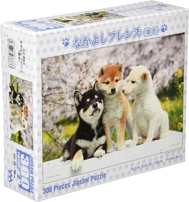 300 件拼图 Nakayoshi Friends Shiba Inu 26x38 厘米 — 第 1/2 张图片