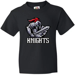 Inktastic Knights Youth T-Shirt Mascot High School College University Team Tee - Picture 1 of 10