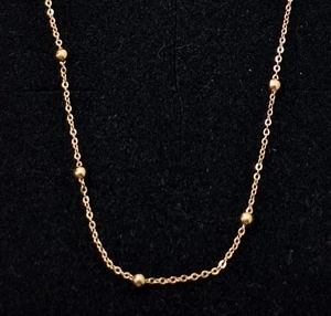 Collar oro 18k 750 mls. Cadena Y 26 Bolitas. - Imagen 1 de 5