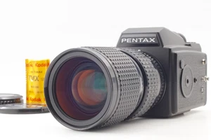 [Casi COMO NUEVO] Cuerpo de cámara fotográfica Pentax 645 lente A 80-160 mm f4,5 120 parte posterior de JAPÓN - Imagen 1 de 19