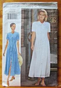 Butterick 4877 Misses Dress Sewing Pattern Size 12 14 16 Vintage - Picture 1 of 5