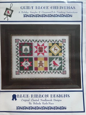 Blue Ribbon Designs- Quilt Block Christmas Chart - Image 1 of 2