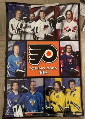 2006 Torino Olympics Philadelphia Flyers PLAYER Participants POSTER - Image 1 of 4