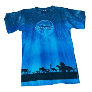 Vintage Disneys König der Löwen Einzelstich bestickt doppelseitig AOP T-Shirt - Bild 1 von 8