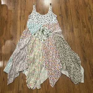 The Pyramid Collection Dress Medium Patchwork Boho Floral Cottage Adjustable - Picture 1 of 13