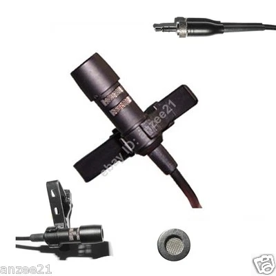 TIE CLIP LAVALIER MICROPHONE FOR SENNHEISER WIRELESS 3.5MM STEREO SCREW LOCK - Image 1 of 4