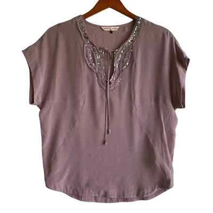 Rebecca Taylor Seidenbluse mit Paillettenverzierung Damengröße 2 - Bild 1 von 5