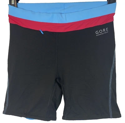 GORE Running Wear Running Fitness Shorts Womens Large Black Blue & Pink - Image 1 of 4