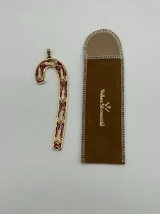 Vintage 1989 Wallace Silversmiths Christmas “Candlelight Cane” Ornament W/Case - Picture 1 of 7