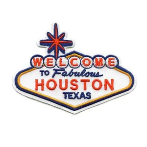 Welcome To Fabulous Houston Patch State Texas Parody Embroidered Iron On - Picture 1 of 2