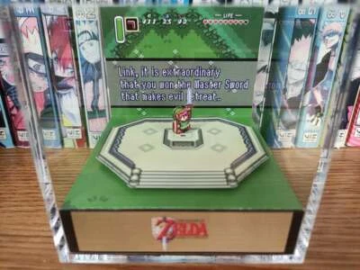 Legend of Zelda Link to the Past Master Sword Handmade Diorama-Retro Cube-Fanart