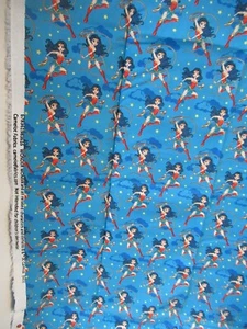 DC Justice League  YOUNG Wonder Woman  W/ROPE  Cotton Fabric   1YX44" W  NEW - Picture 1 of 6