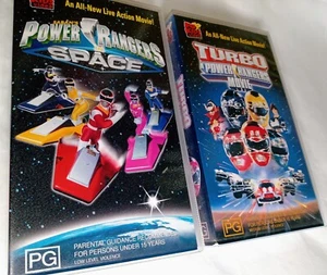 Power Rangers Turbo Movie & Space VHS Tapes vintage Collectibles Rated PG PAL - Picture 1 of 5