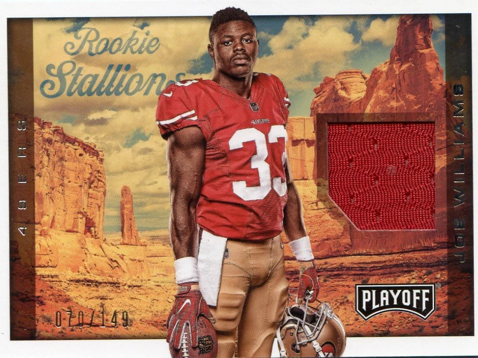 2017 PANINI PLAYOFF STALLIONS JERSEY 49ERS #70/149 JOE WILLIAMS  - Image 1 of 1