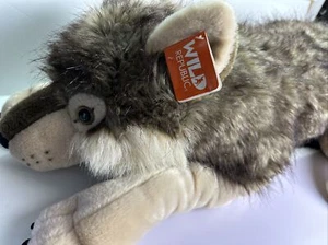 Wild Republic TIMBER WOLF 30" Plush Large K&M Jumbo Big Dog Stuffed Animal - Picture 1 of 7
