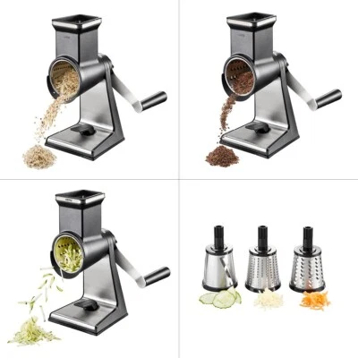 Trommelreibe TRANSFORMA® Reibemühle Gemüsehobel Edelstahl Reibe Gemüseschneider - Bild 1 von 4