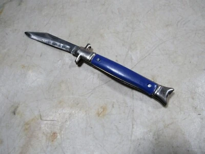 Vintage 1960s70s The Ideal USA Stiletto Type Pocketknife Blue Manual - Image 1 of 4