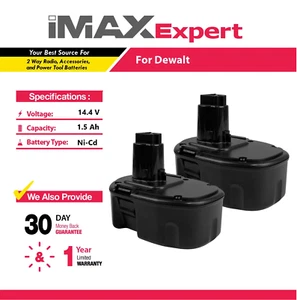 2x 14.4V 1.5Ah NiCd Battery for Dewalt DW9094 DW9091 DC9091 DE9038 DE9091 - Picture 1 of 10