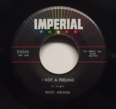 Ricky Nelson - I Got A Feeling - 1958 Pop 45 Foto 1 de 2