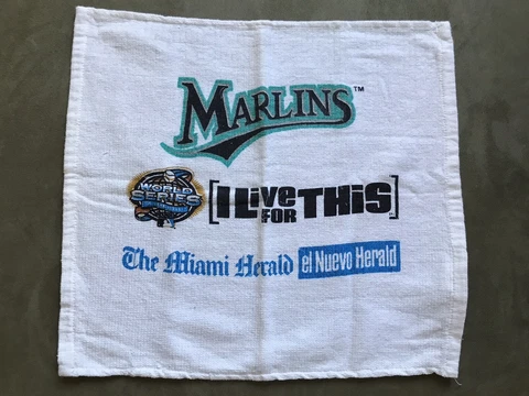 FLORIDA MARLINS ~ 2003 World Series Souvenir Towel Used Cover