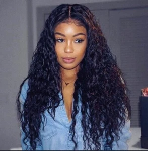 PREMIER LACEWIGS TEAIRA STYLE GORGEOUS WET WAVY 360 LACE WIGS, BLACK - Picture 1 of 5