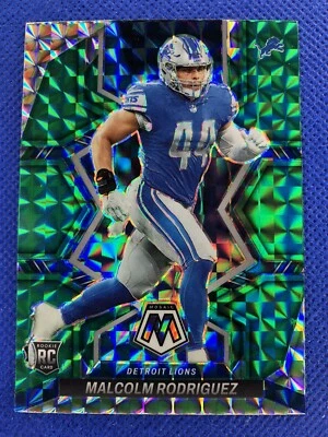 2022 #400 Malcolm Rodriguez Panini Mosaic Football Green Mosaic Prizm RC - Image 1 of 2