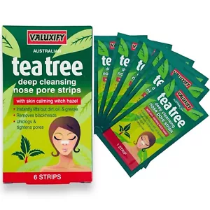 Tiras de poros de nariz de árbol de té eliminación de espinillas limpieza profunda suave destapar los poros - Imagen 1 de 11