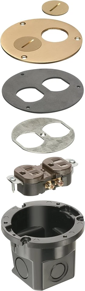 Arlington Industries Arlington FLB3520MB-1 Kit de caja de corte redondo cubierta y roscado Foto 1 de 2