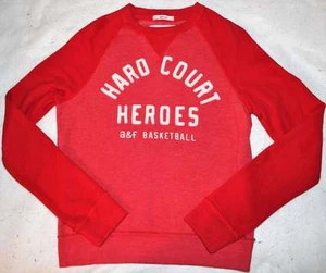 Abercrombie Kids Boy's SOFT Basketball Red Sweatshirt Top XL 12 14 Yrs - Picture 1 of 1