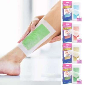 20X Double Sided Hair Removal Paper Cold Wax Strips Body Depilatory Patch Skin - Picture 1 of 16