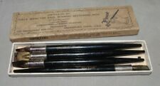 Vintage Bridgeport Colt's Antique Lettering - Calligraphy Pens Brass In Box