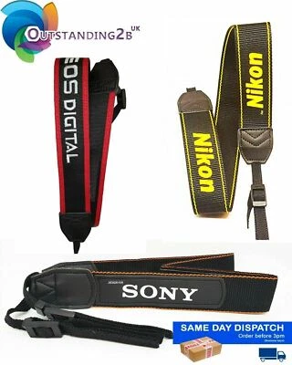 Camera Shoulder Neck Embroided Sling Strap Belt for Nikon Canon Sony UK Stock - Image 1 of 4