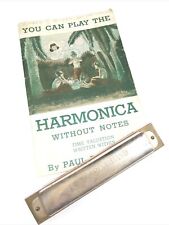 VINTAGE HOHNER MARINE BAND FULL CONCERT HARMONICA KEY C MADE IN GERMANY W/ Book