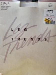 Leg Trends Sheer To Waist Pantyhose (1 of 2 Pairs Remaining) Deep Navy M/L Nylon - Picture 1 of 2
