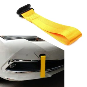 Car Trailer Tow Towing Strap Belt Rope Rally Hook Universal Rear/Front Bumper - Picture 1 of 4
