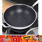 Stainless Steel Kitchen Frying Pan Non Stick Double Sided Screen Honeycomb Wok