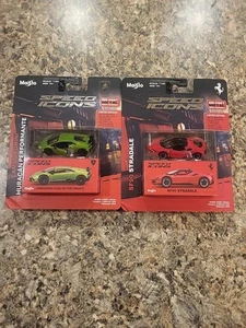 MAISTO FERRARI SF90 STRADALE & LAMBORGHINI HURACAN SPEED ICONS SEE PICTURES - Picture 1 of 24
