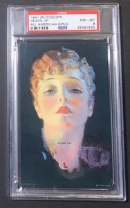 1941 Mutoscope All American Girls Pinup HEADS UP (MS94) Rolf Armstrong - PSA 8 - Picture 1 of 2