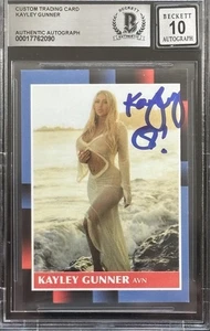 Kayley Gunner Signed Custom Trading Card Beckett Encapsulated Autograph Grade 10 - Picture 1 of 2