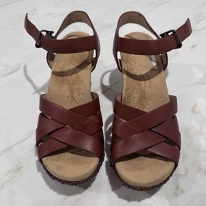 Sandalias Dansko Tru para mujer talla 36 EE. UU. 5,5 zapatos de tacón con cordones de cuero marrón - Imagen 1 de 20