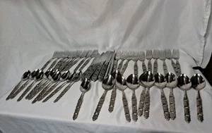Setting for 10, Viola Voila by Oneida Community Stainless, 50 Pieces Flatware - Picture 1 of 9
