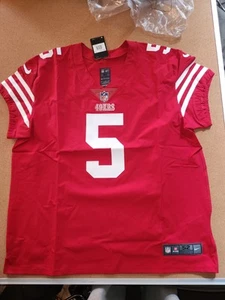 TREY LANCE #5 SAN FRANCISCO 49ERS HOME VAPOR ELITE FOOTBALL JERSEY sz 52 NWT - Picture 1 of 20