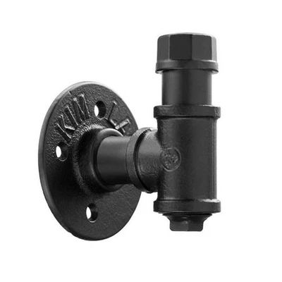 Industrial Iron Pipe Robe & Towel Hooks Wall Mounted Home Decor Bathroom Kitchen - Image 1 of 4