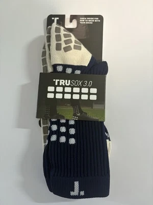 TruSox 3.0 Mid-Calf Crew Length Socks, #2050 Cushion Navy Blue Large NWT - Image 1 of 3