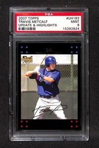 2007 TOPPS UPDATE & HIGHLIGHTS #UH183 TRAVIS METCALF ROOKIE PSA 9 Mint 15392824 - Picture 1 of 3