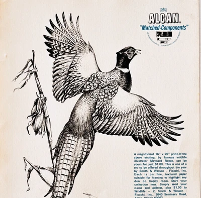 Smith & Wesson Alcan 1970 anuncio de recarga Maynard Reece arte caza F15W Foto 1 de 2