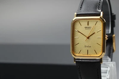 Vintage 1988 Seiko Dolce 7731-5240 SGP Gold Tank Quartz Mens Watch From JAPAN - Image 1 of 4